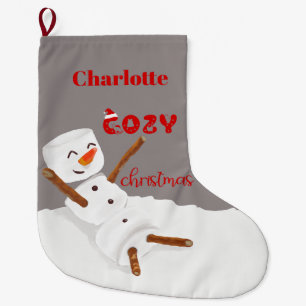 Grande Meia de Natal do Boneco de Neve Fofo de Natal Acon