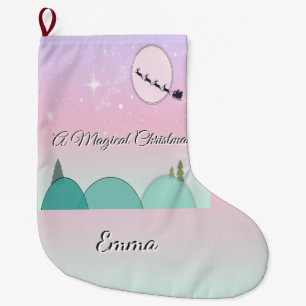 Grande Meia de Natal Pastel Iluminada ao Luar