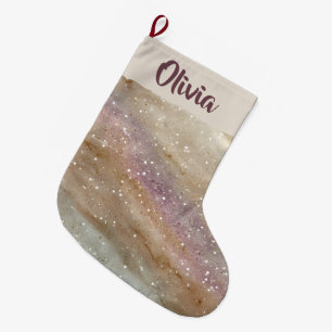 Grande Meia de Natal Personalizada com Brilho