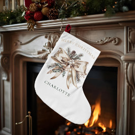 Grande Meia de Natal Personalizada Elegante