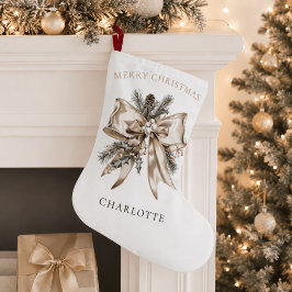 Grande Meia de Natal Personalizada Elegante