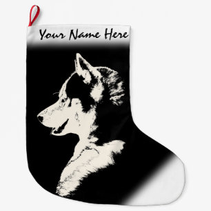 Grande Meia de Natal Personalizada Husky Meia de Natal pa