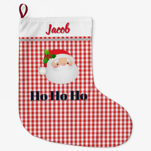 Grande Meia de Natal Personalizada - Papai Noel Ho Ho Ho