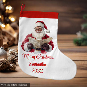 Grande Meia de Natal Simples do Papai Noel com Estilo Mod