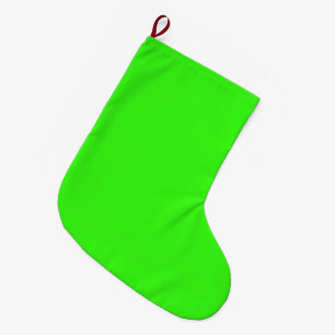 Grande Meia de Natal Verde Neon Personalizada