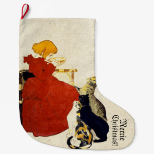 Grande Meia francesa do Natal de Merrie dos gatos de