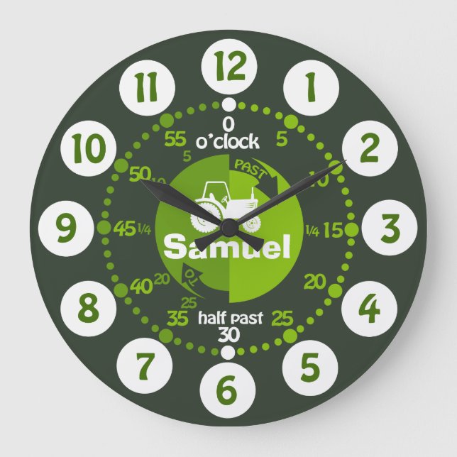 Grande Meninos aprendem a contar o relógio do trator da f (Frente)