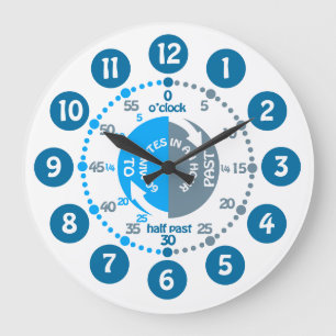 Grande Meninos aprendem a dizer o relógio de cinza azul m