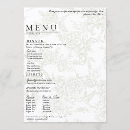 Grande Menu Floral de Casamento