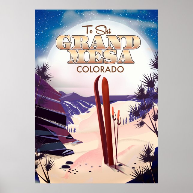 Grande mesa, poster do Colorado Ski. (Frente)