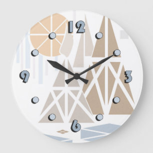Grande Moderno, elegante, abstrato, decorativo, relógio
