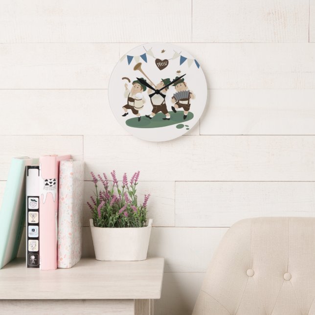 Grande músico bávaro divertido convida para o relógio Okt (Sala de leitura)