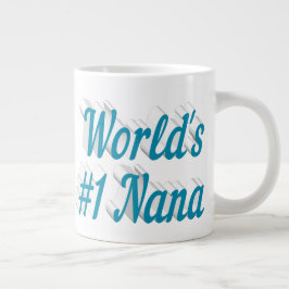 Grande Nana céu azul meia-texto caneca gigante de café