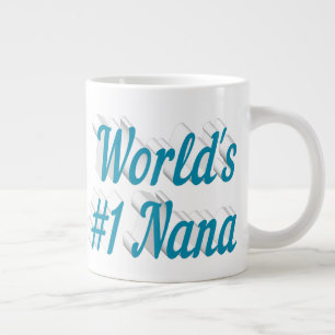 Grande Nana céu azul meia-texto caneca gigante de café