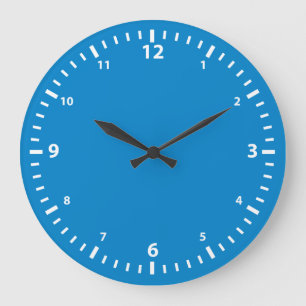 Grande Número branco de relógio face ao azul-turquesa