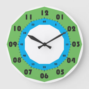 Grande números pretos de discagem de relógio por minuto