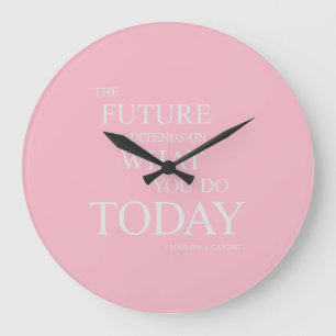 Grande O Futuro Relógio Rosa de Cotação Motivacional Insp