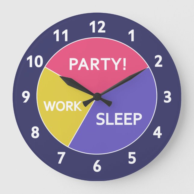 Grande O relógio Pie Chart of Life (Frente)