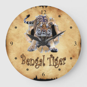 Grande O Tigre Bengala Quebra O Relógio De Papel! ~