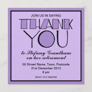 Grande Obrigado, Convite De Reforma Roxo