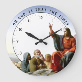 Grande Oh Deus é a Hora? Relógio de Cristo Jesus Engraçad