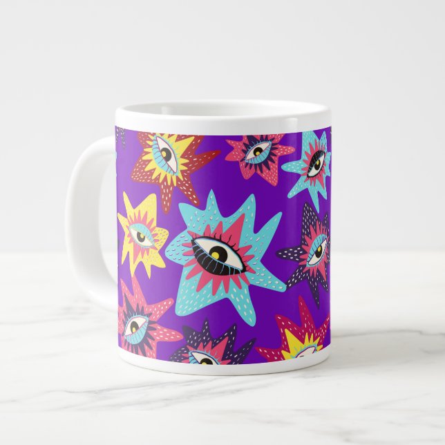 Grande Olhos 🌸 caneca de especialidade de café (Frente Esquerda)