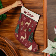 Padrão Festivo de Férias Vermelho | Meia de Natal