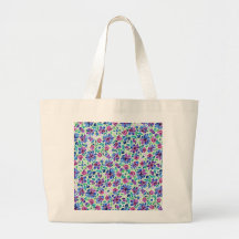 Padrão Floral Abstrato - Bolsa Tote