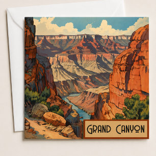 Grande Paisagem do Sudoeste do Canyon Vintage