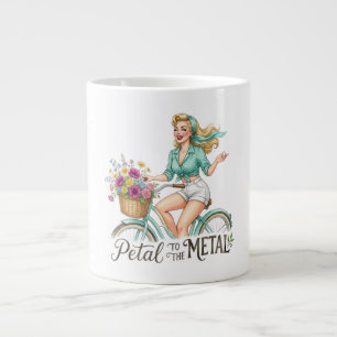 Grande Petal to the Metal Caneca de Café com Trocadilho
