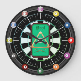 Grande Piscina (Bilhares) Relógio De 12 Ball