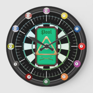 Grande Piscina (Bilhares) Relógio De 12 Ball