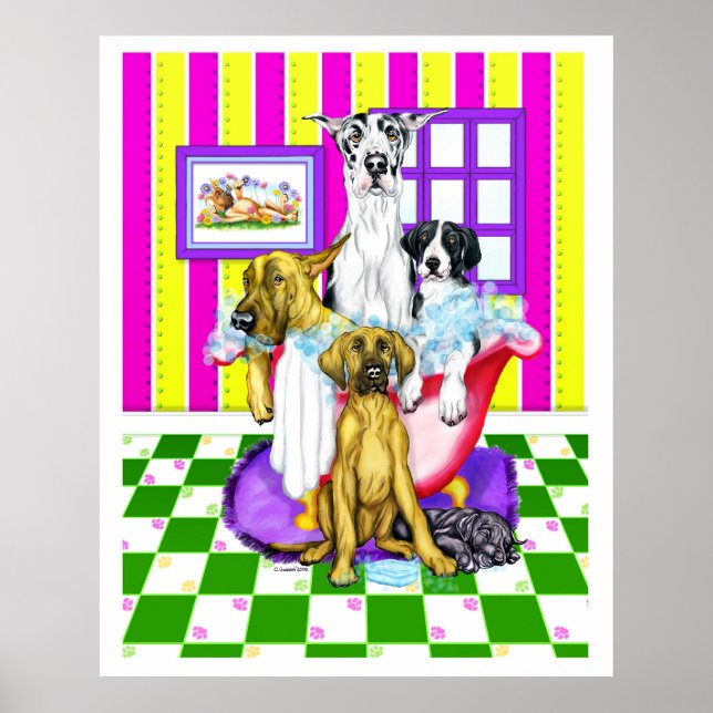 Grande Poster Cheio de Tub de Dane (Frente)