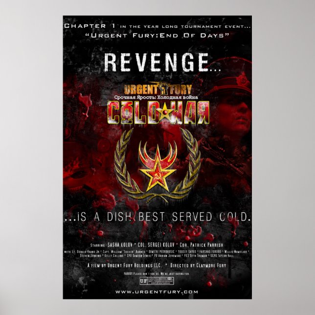 Grande poster de alto brilho da Guerra Fria Urgent (Frente)