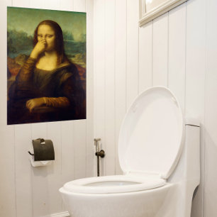 Grande Poster de Banheiro Mona Lisa