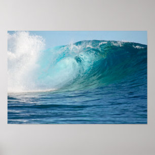 Grande poster do oceano Pacífico que quebra ondas