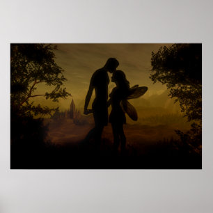 Grande poster proibido do amor