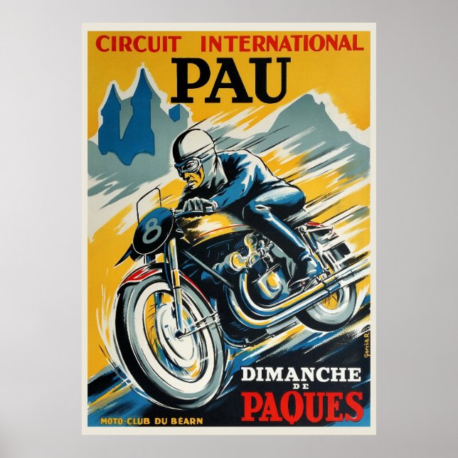Grande Prêmio de 1950, Poster de Corrida de Motoci (Frente)