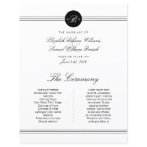 Grande Programa de Casamento de Monograma Branco N