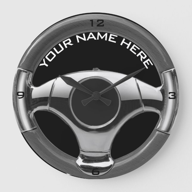 Grande relógio 6 do volante para o olhal de madeira para  (Frente)