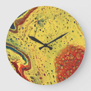 Grande Relógio Abstrato Amarelo Selvagem No Início Da Man