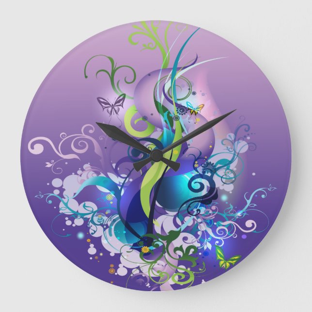 Grande Relógio abstrato Art 35 (Frente)