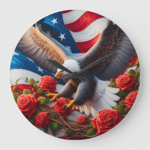 Grande Relógio Águia Americana Patriótica