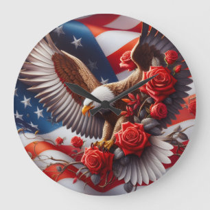 Grande Relógio Águia Americana Patriótica