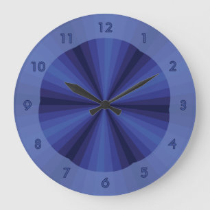 Grande Relógio Azul de Illusão Óptica