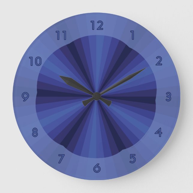 Grande Relógio Azul de Illusão Óptica (Frente)