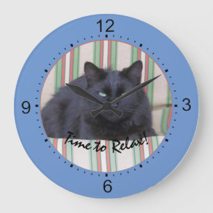 Grande Relógio - Black Cat on Cushiments TEST4