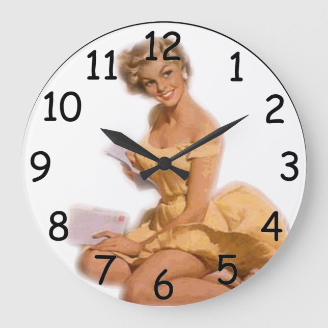 Grande Relógio Blonde de Classificação Pin-Up (Frente)