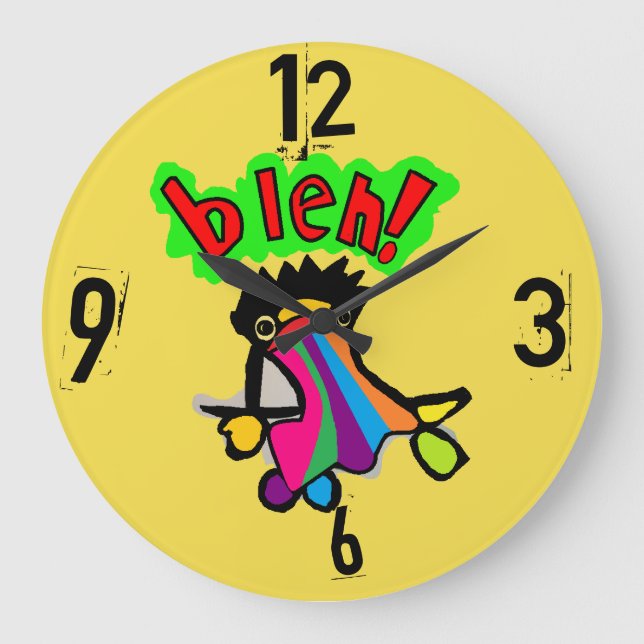 Grande relógio brilhante vômito arco-íris (Frente)