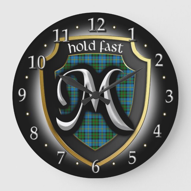 Grande Relógio Clan MacLeod Tartan (Frente)